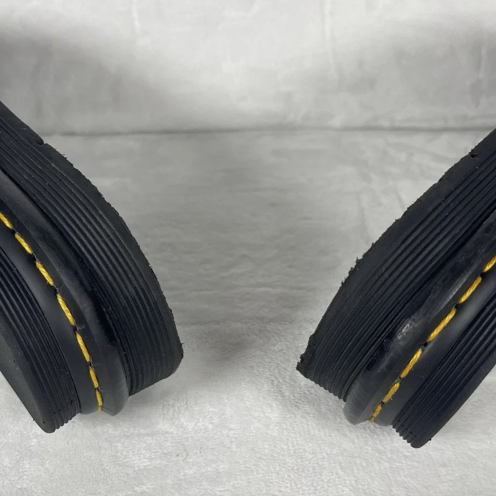 Dr. Martens Dax Slide Sandals Mens Size 9 Black Leather AirWair Sole Women's 10
